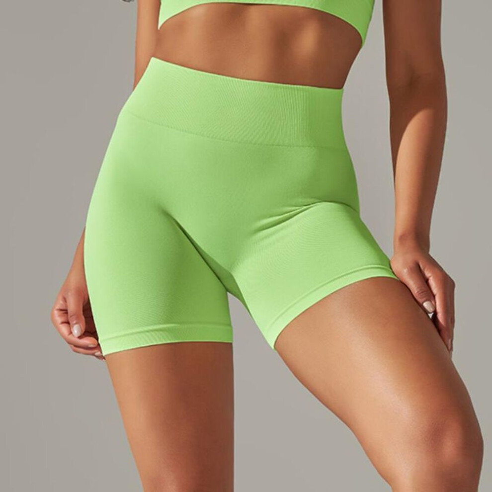 (light green, L) Nessaj Push Up Sport Shorts Women Cycling Shorts High Waist Seamless Fitness Shorts Gym Yoga Short Leggings