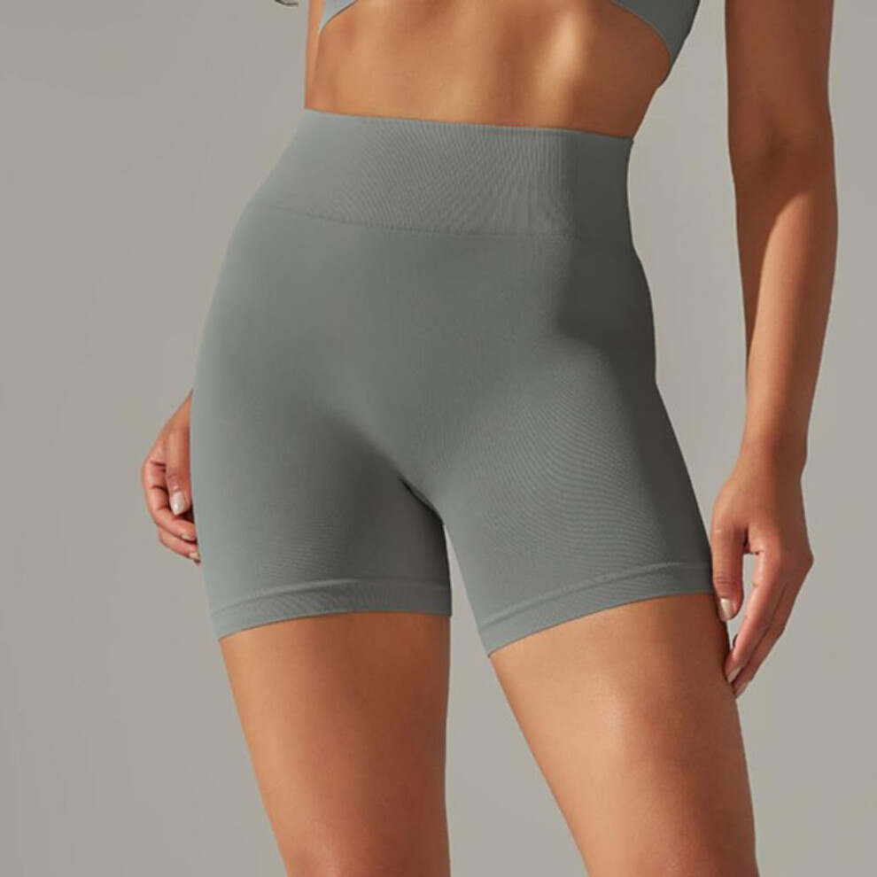 (dark grey, L) Nessaj Push Up Sport Shorts Women Cycling Shorts High Waist Seamless Fitness Shorts Gym Yoga Short Leggings