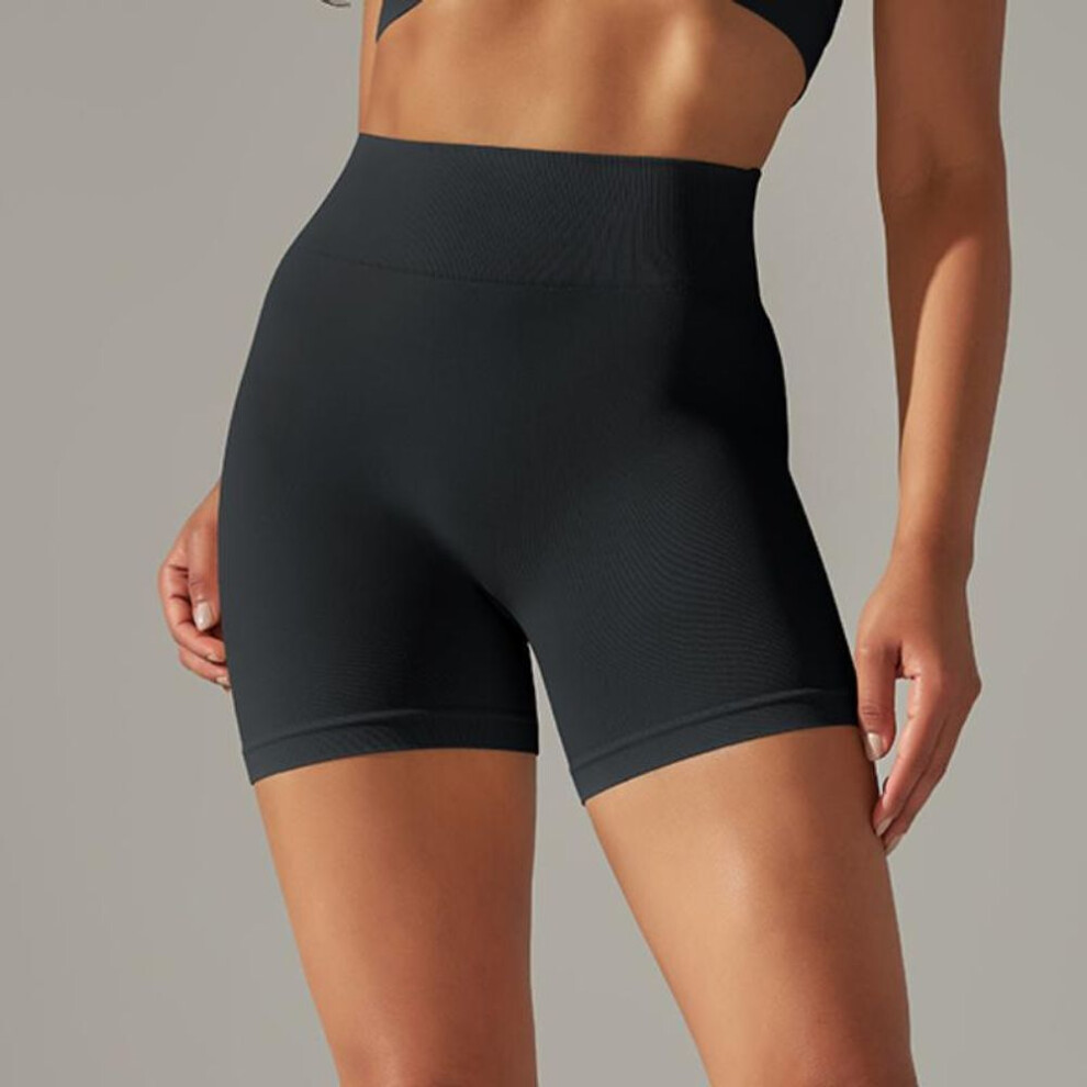 (black, S) Nessaj Push Up Sport Shorts Women Cycling Shorts High Waist Seamless Fitness Shorts Gym Yoga Short Leggings