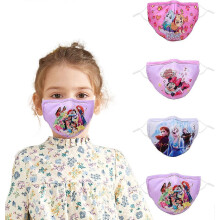 (As show, One size) Kids Face Masks 6pack, Breathable Reusable Ear Loops Cute Print Masks