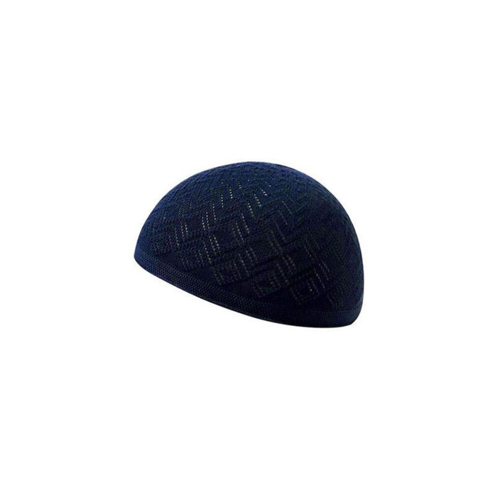 (navy) Men Unisex Knitted Beanie Cap Islam Jewish India Caps Muslim Men Prayer Hats