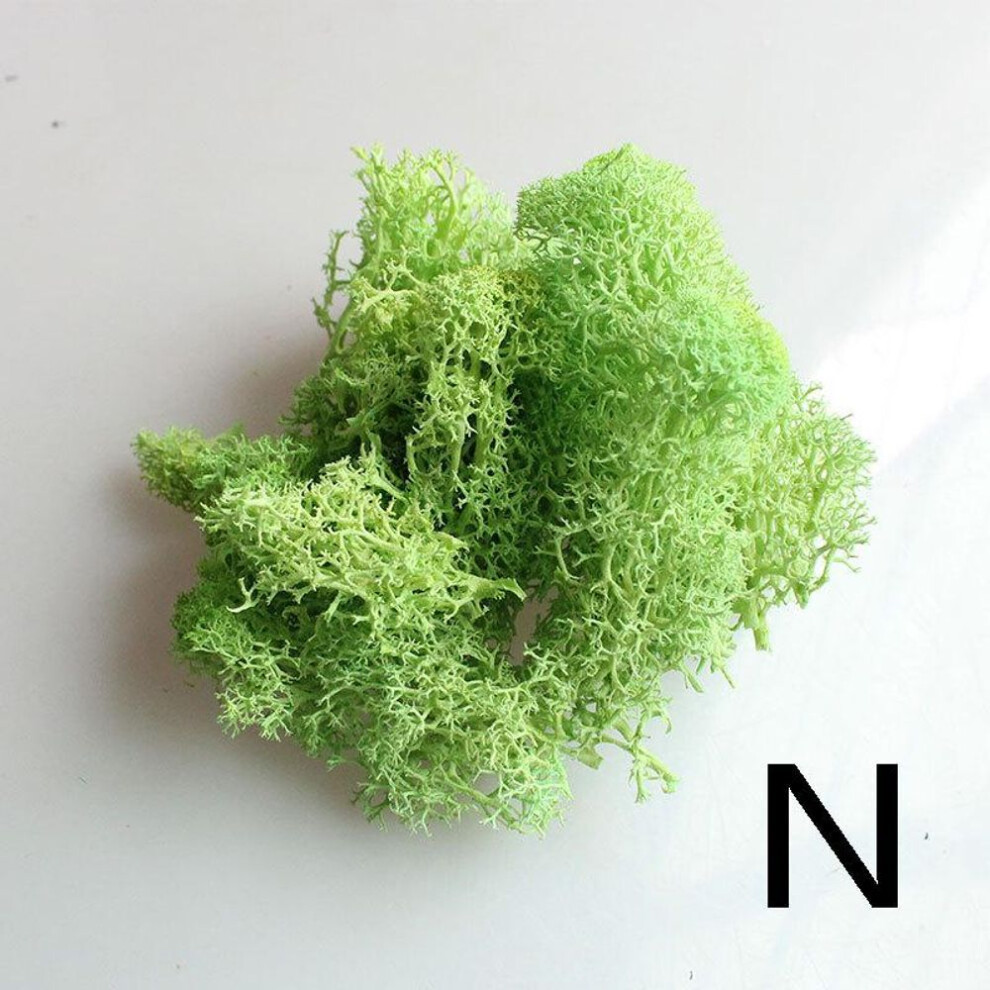 (light green) 1 Bag Grass Plant Moss Artificial Landscape Craft Multicolor Flower Decor Micro Fake Fairy Home Garden Colorful Reindeer