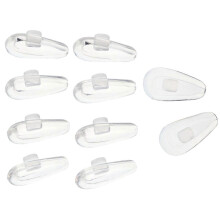(As show, One size) 10 Pairs Silicone Eyeglass Nose Pads Oval Glasses Bazoo Holds Nose Pad