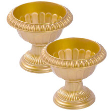 (As show, One size) 2pcs European Style Flower Pot Road Guide Flowerpot Wedding Pillar Flowerpot