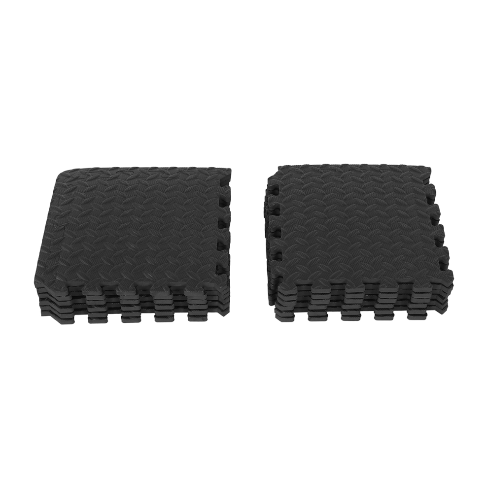 Tapis de sol en mousse pour sol de salle de sport à domicile Dalles de sol en mousse Noir