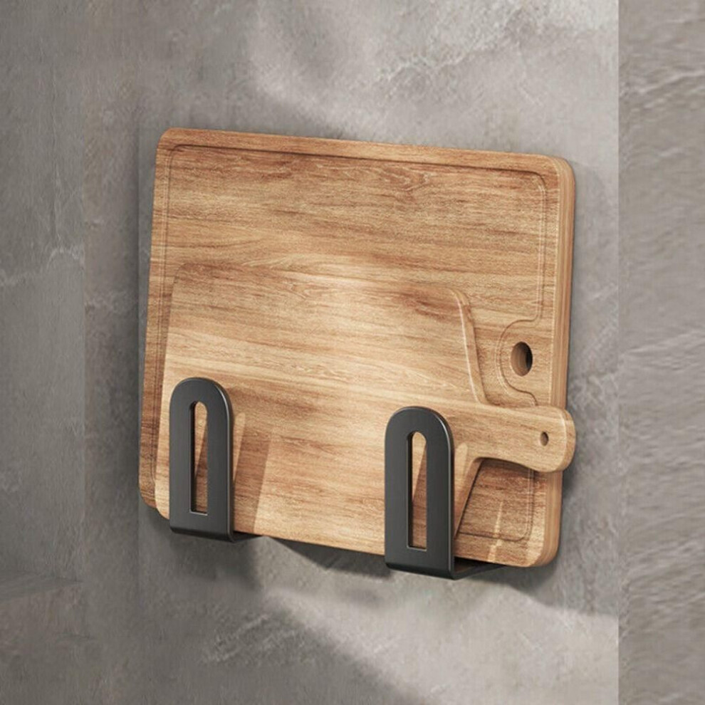 (black) Wall Mounted Cutting Board Holder Punch Free Pot Lid Holder New Pan Cover Stand