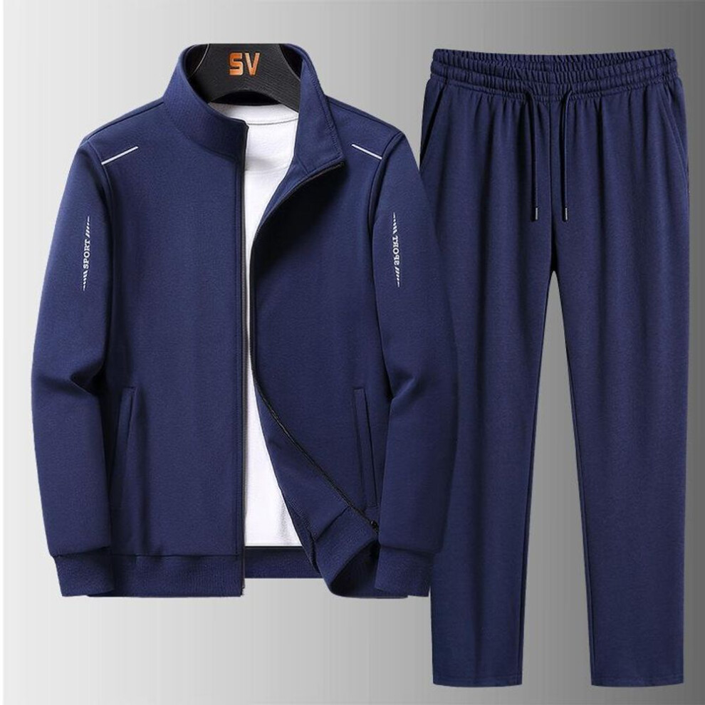 (dark blue, XXXL) Men's Sportswear Set Tracksuits Two Pieces Sets Homme Clothes Hoodies+Pants Suit Male Streetswear Hoodie Jackets Plus Size