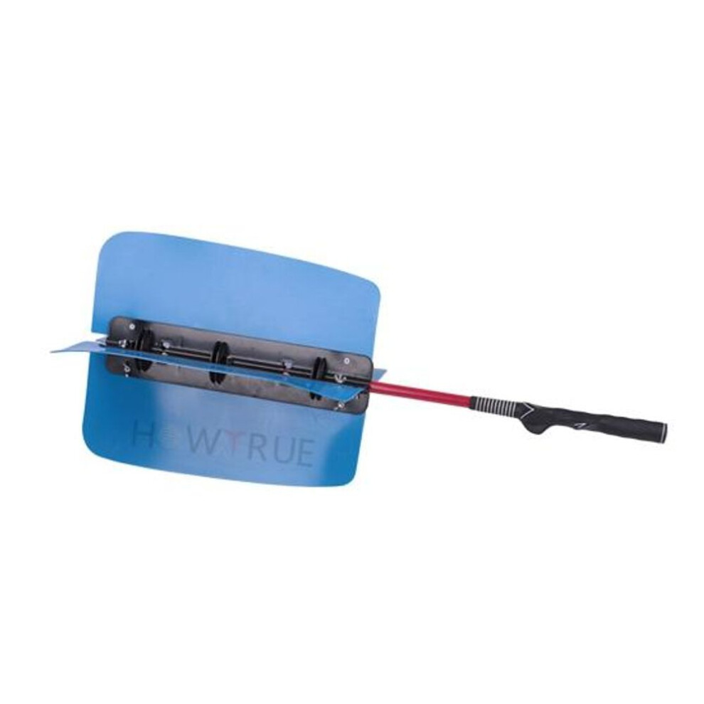 (blue) Golf Swing Trainer Golf Power Swing Fan Non-Slip Design Simple Installation Indoor Outdoor Golf Swing Practicing Aid