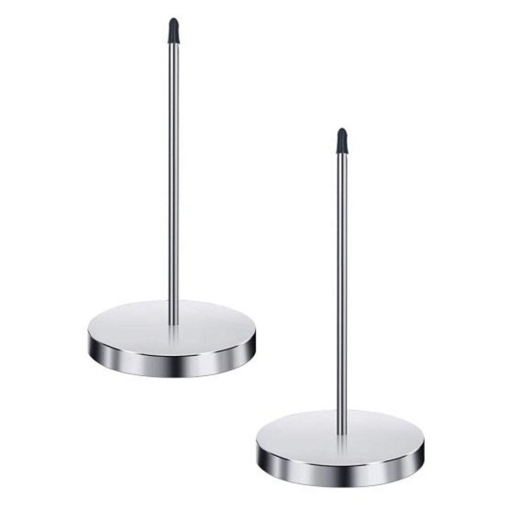 2pcs Metal Receipt Bill Paper Note Holder Spike With Stand Office Table Tool