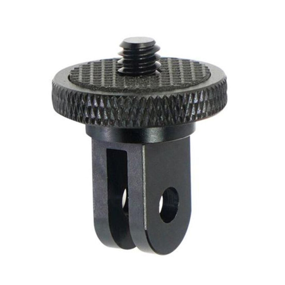 (black) Action Camera Tripod Mount For Insta360 For Gopro 1/4-inch Screw Cnc Aluminum Alloy Mini Tripod Adapter