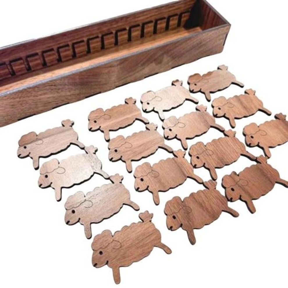 (C) 15pcs Wooden Animal Floss Bobbin With Storage Box Bunny Cat Sheep Cross Stitch Bobbin Embroidery Thread Card Winding Plate Sewing Enthusiast Gift
