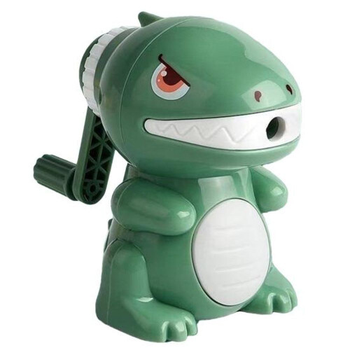 (green) Dinosaur Pencil Sharpener Cartoon Manual Pencils Easy Sharpener Small Lightweight Learning