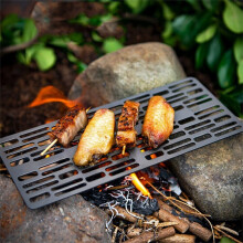 Titanio Charcoal Bbq Grill Barbecue Net Camping Outdoor Grill Net Camping Baking Tray Ultralight BBQ Tool Portable Picnic Grill