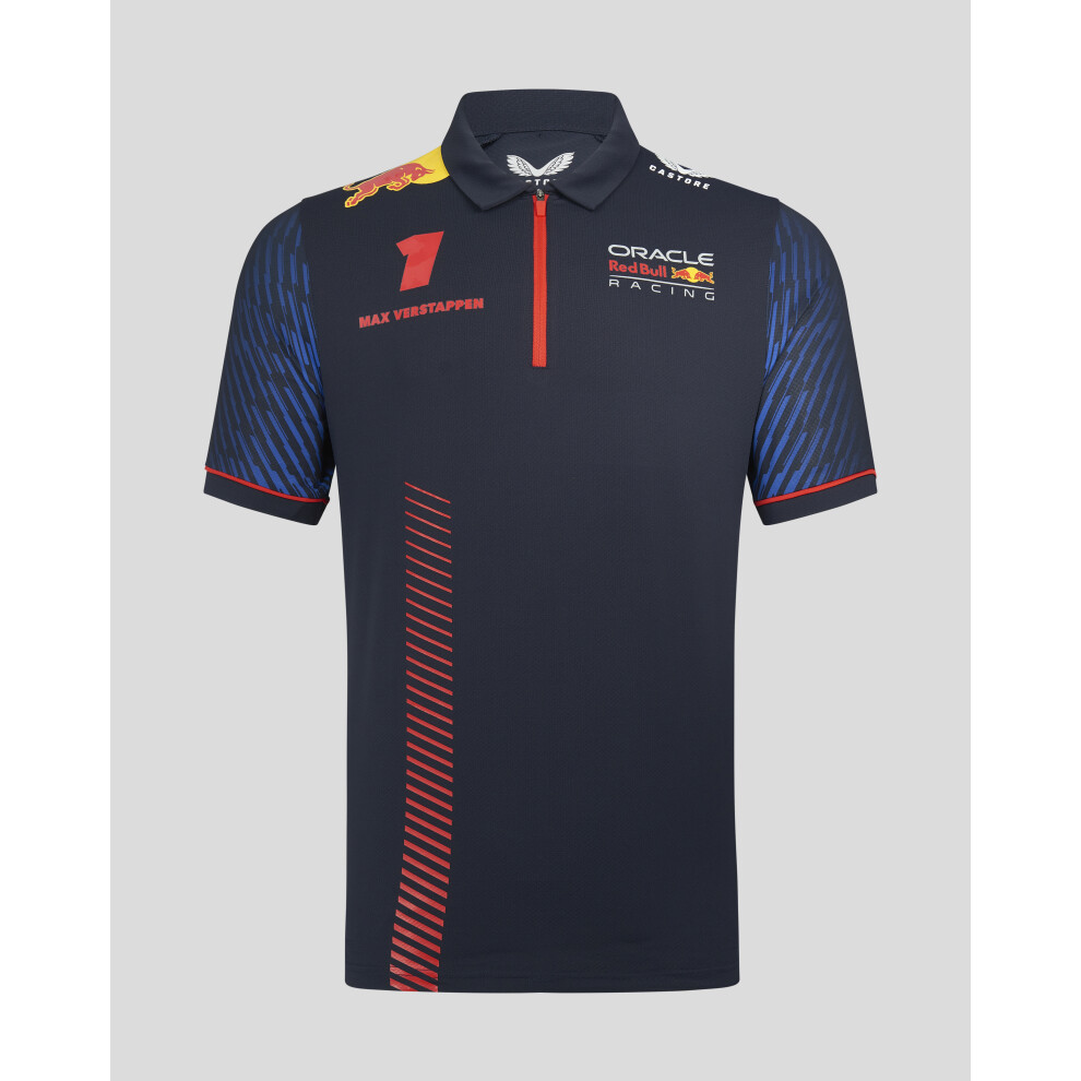 Red Bull 2023 Racing Max Verstappen Driver Polo - Large Blue,Red