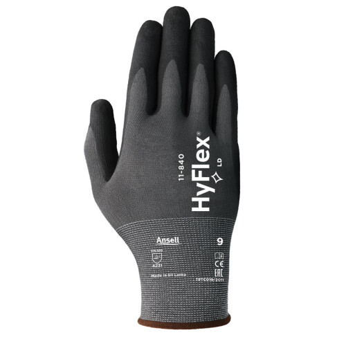 ANSELL HYFLEX 11-840 GLOVE BLACK XS