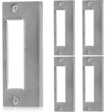 (As show, One size) 5pcs Deadbolt Strike Plates Door Strike Plates Security Door Reinforcement Plates