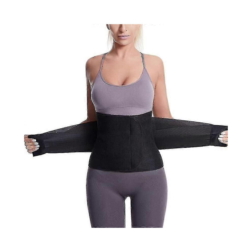 (Black XL, One size) Postpartum Belly Band - C-section Belly Binder Wrap Abdominal Binder For Post Surgery Recovery - Girdle For Tummy-tuck,hw-image-OPC-PG85Q9D-NEW