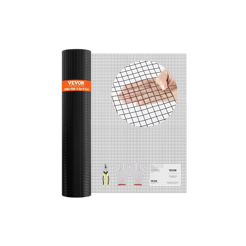 Vevor JSGSWL48IN50LQO4LV0 48 in. x 50 ft. Galvanized Wire Mesh Roll Hardware Cloth