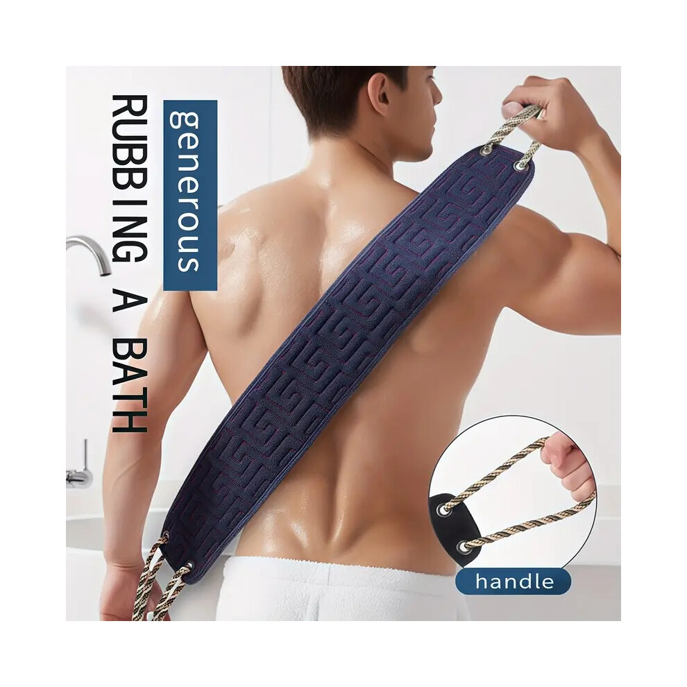 Rubbing Generous Exfoliating Back Scrubber Towel with Long Handle