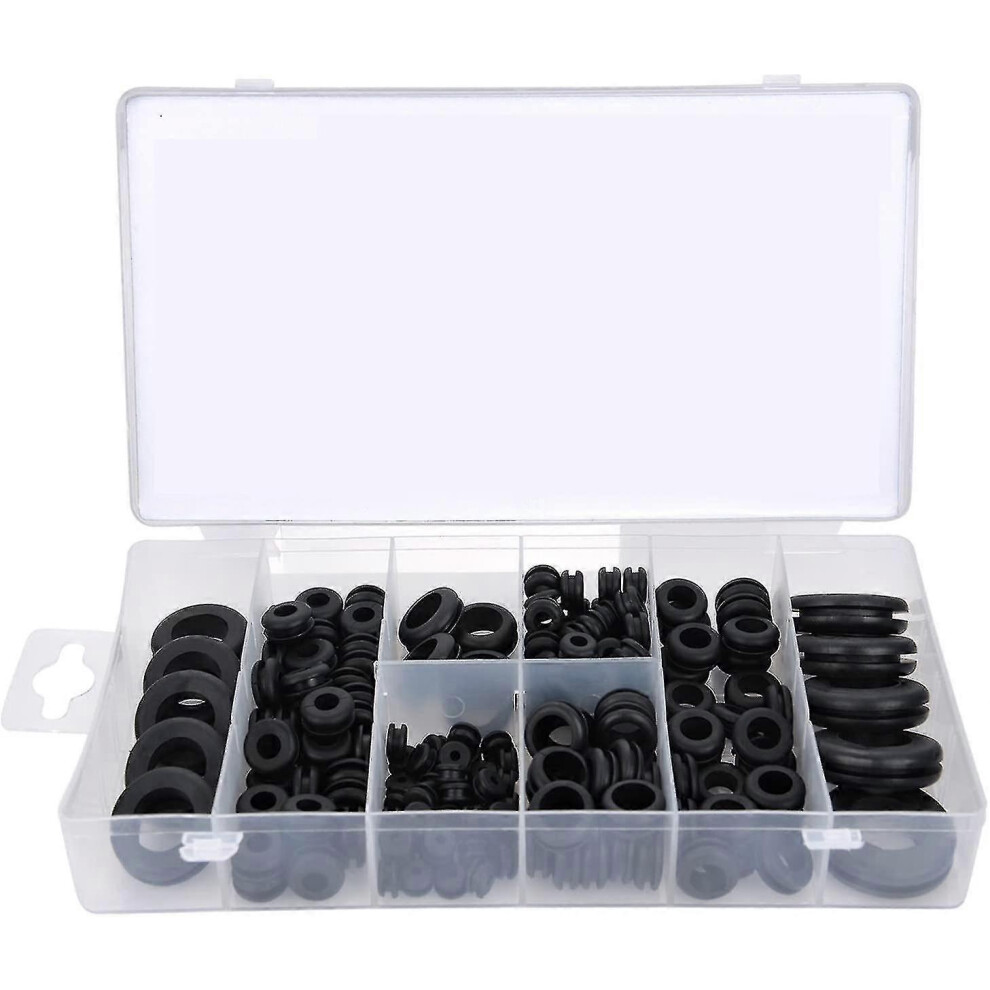 200 Pcs Rubber Grommet Set Harness Wire Seal