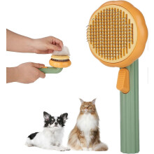 (As show, One size) Pet Brushes Cat Brush Dog Brush Self-Cleaning Grooming Brush, for Long Haired or Short Hair