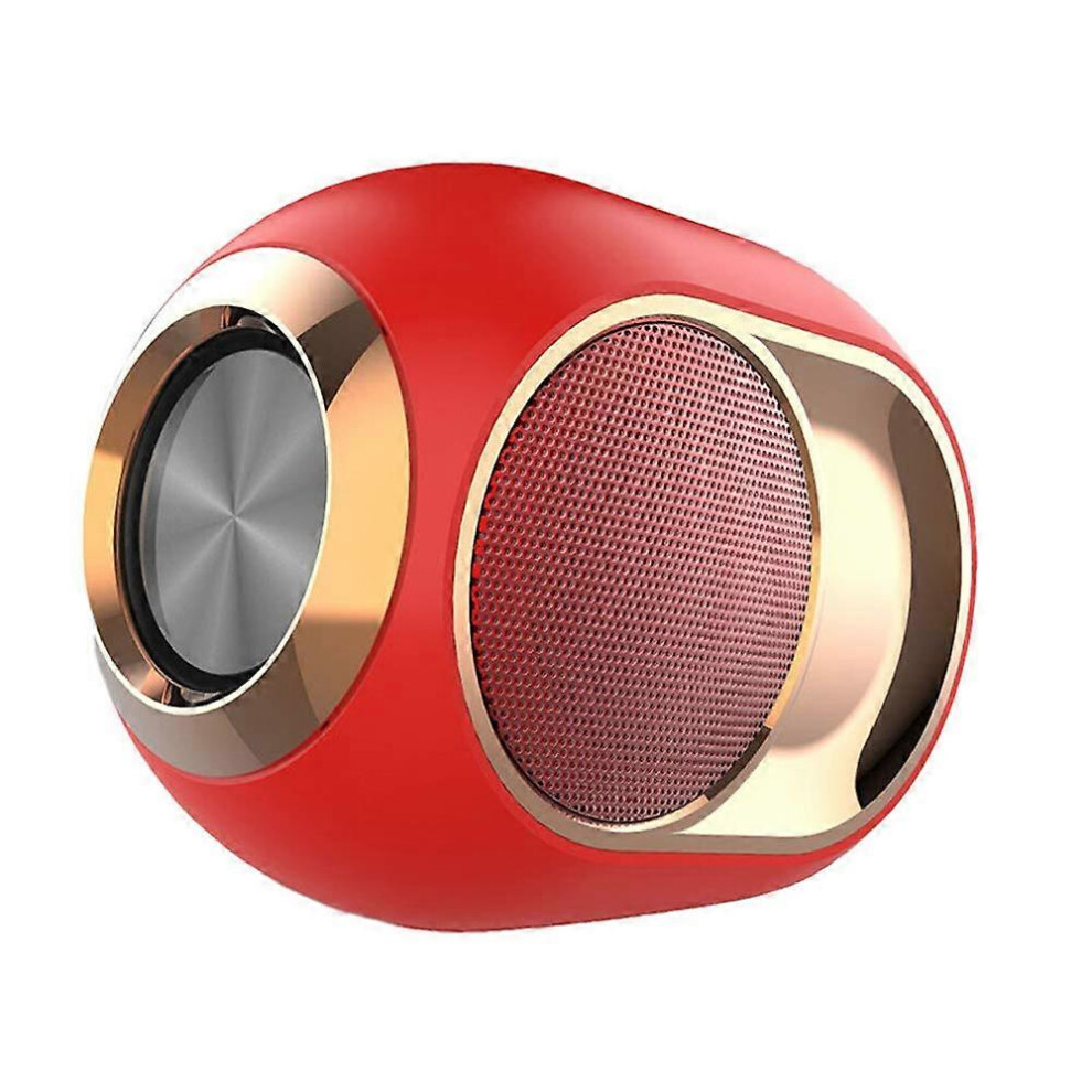 (As Show, One Size) Bluetooth 5.0 Subwoofer Stereo Hi-Fi Tws Wireless Bluetooth Speaker Support For U Disk (Red) Red 5093442618808