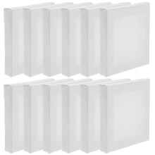 (As show, One size) 12Pcs Mini Oil Painting Frames Blank Oil Painting Boards Square Shape Mini Painting Boards