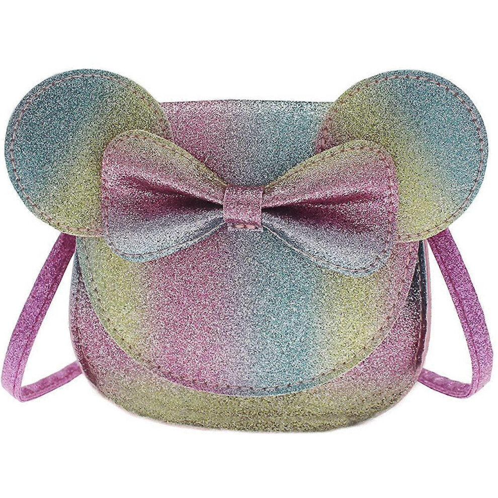 Konhill (As Show, One Size) Little Girls Toddlers Mini Crossbody Shoulder Bag Coin Purse With Cute Mouse Ear Bowknot