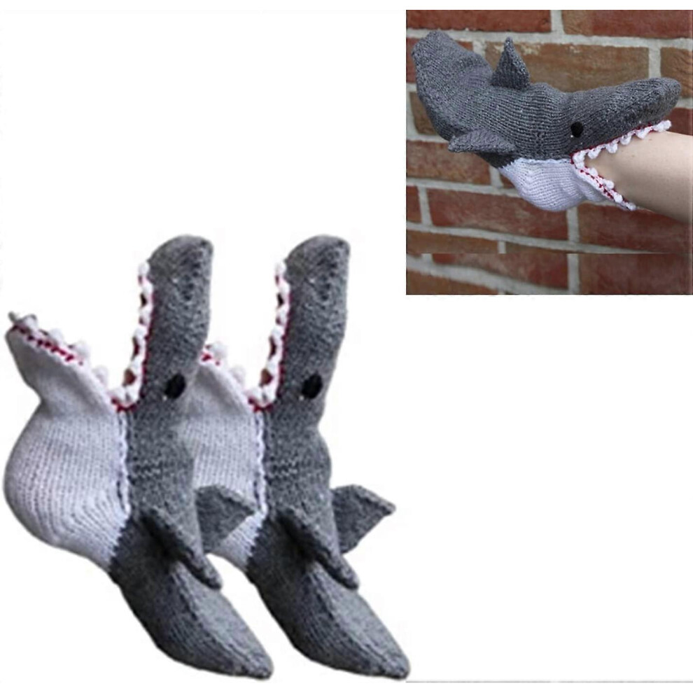 Konhill (As Show, One Size) Cartoon Crocodile Shape Knit Socks,Creative Animal Shape Socks, Alligator Floor Socks,Soft Comfort Thick Warm Winter Non Lip Socks