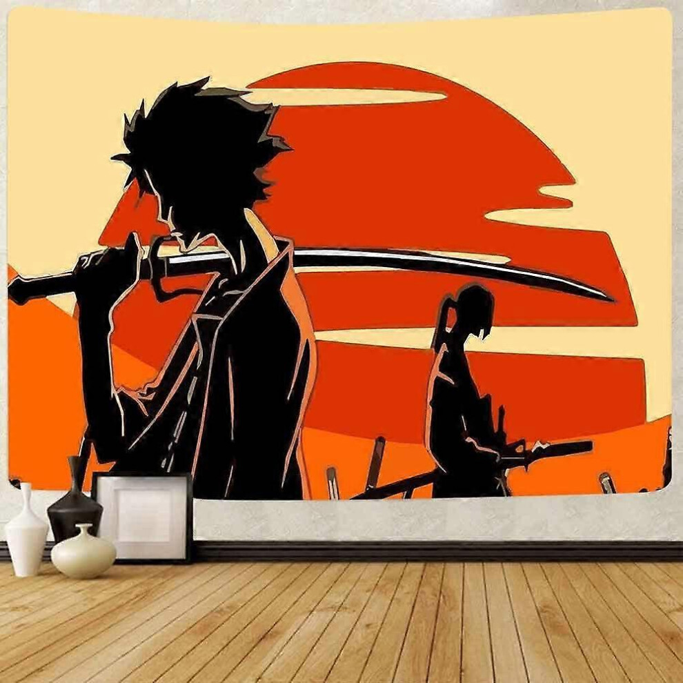 Konhill (As Show, One Size) The Anime Tapestry Samurai Tapestry Wall Hanging Tapestries For Home Bedroom Living Room Apartment Dorm Decor 80X60 Inches Gtqqay1