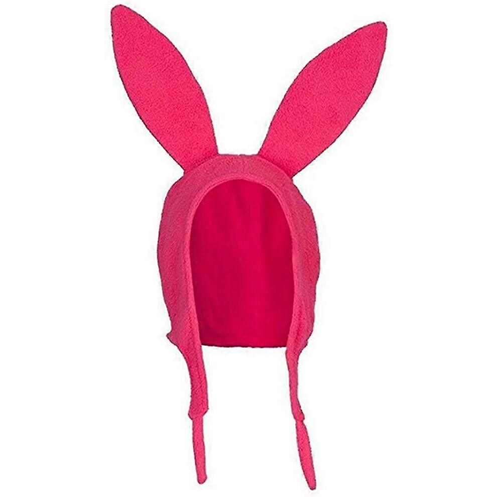 Konhill (As Show, One Size) Bob's Louise Rabbit Ear Hat Burgers Beanie Halloween Fleece Hat Bunny Ears