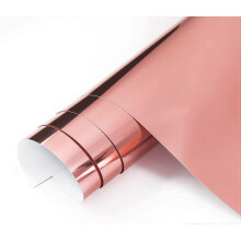 (As show, One size) Craft Chrome Rose Gold Permanent Adhesive Vinyl Roll 12" by 6 FT for Signs, Scrapbooking, Compatible with Cricut, Silhouette Cameo