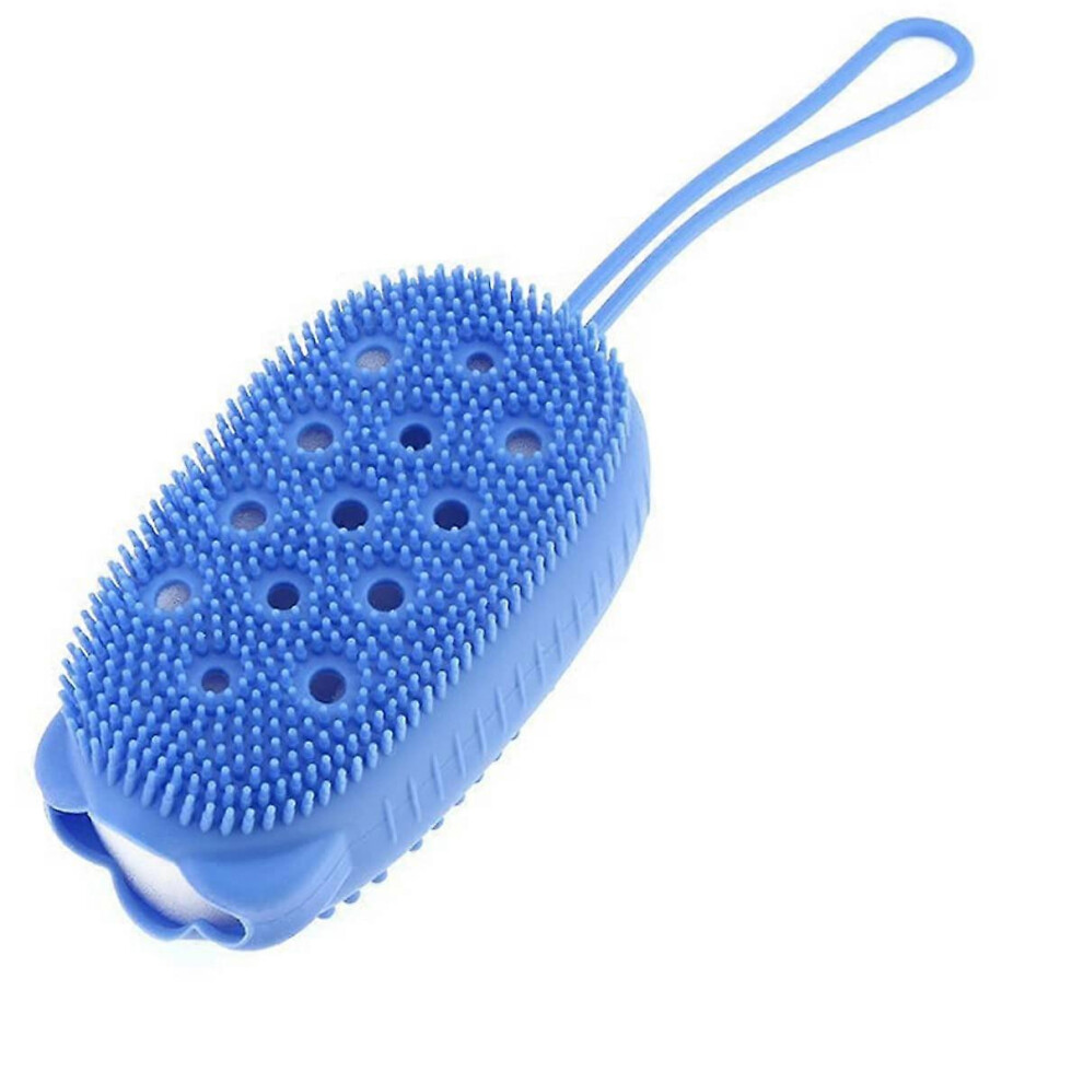 Konhill (As Show, One Size) Silicone Exfoliating Body Scrubber, Silicone Body Brush With Two Side For Body Exfoliating And Massage Natural Bristle Natural Bri