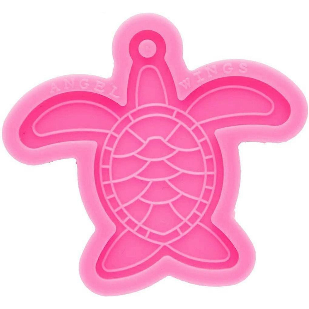 Konhill (As Show, One Size) Shiny Tortoise Making Keychain Mold Resin Silicone Molds Resin Keychain Molds Animal Silicone Mould For Resin Casting Epoxy Pendan