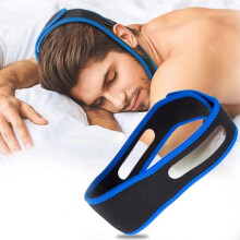 (As show, One size) Upgrade Anti-Snoring Devices,Stop Snoring Chin Strap, Blue Color