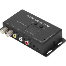 (As show, One size) TV Micro Modulator,TM70 UHF TV LINK Modulator AV to RF Converter IR Extender