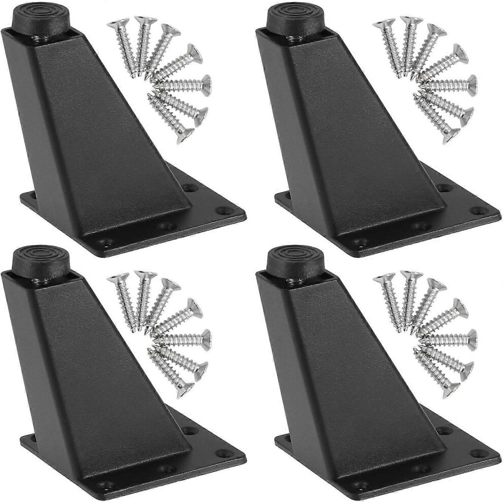 (As Show, One Size) Set Of 4 Adjustable Furniture Legs, Aluminum Alloy Furniture Legs Adjustable Triangle 5091524077215