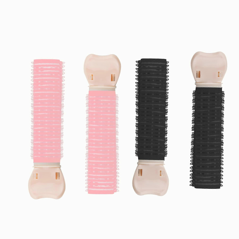 (As show, One size) 4PCS Hair Rollers Volumizing Curlers Root Clips, Fluffy Lazy Instant Bang Heatless Curler