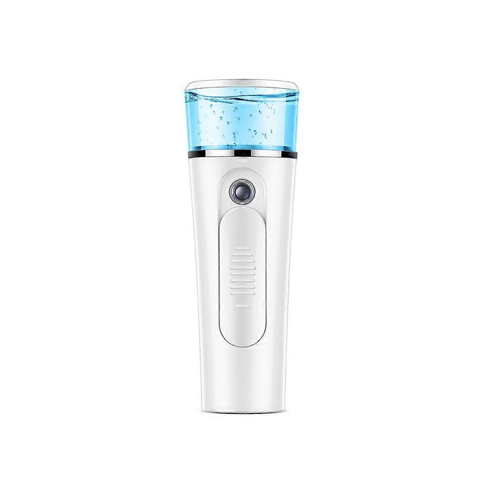 White (As Show, One Size) Nano Mist Sprayer Handheld Ionic Facial Spray Mist Face Steamer Daily Moisturizer(White)