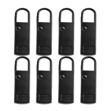 (As show, One size) 8pcs Zipper Pull Replacement Zipper Repair Zipper Pull Tab Metal Zipper Pull Parts