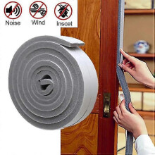 (1.5cm wide 2PCS, One size) Dustproof Windproof Weather Stripping Draught Excluder Soundproof Door Window Sealing Strip