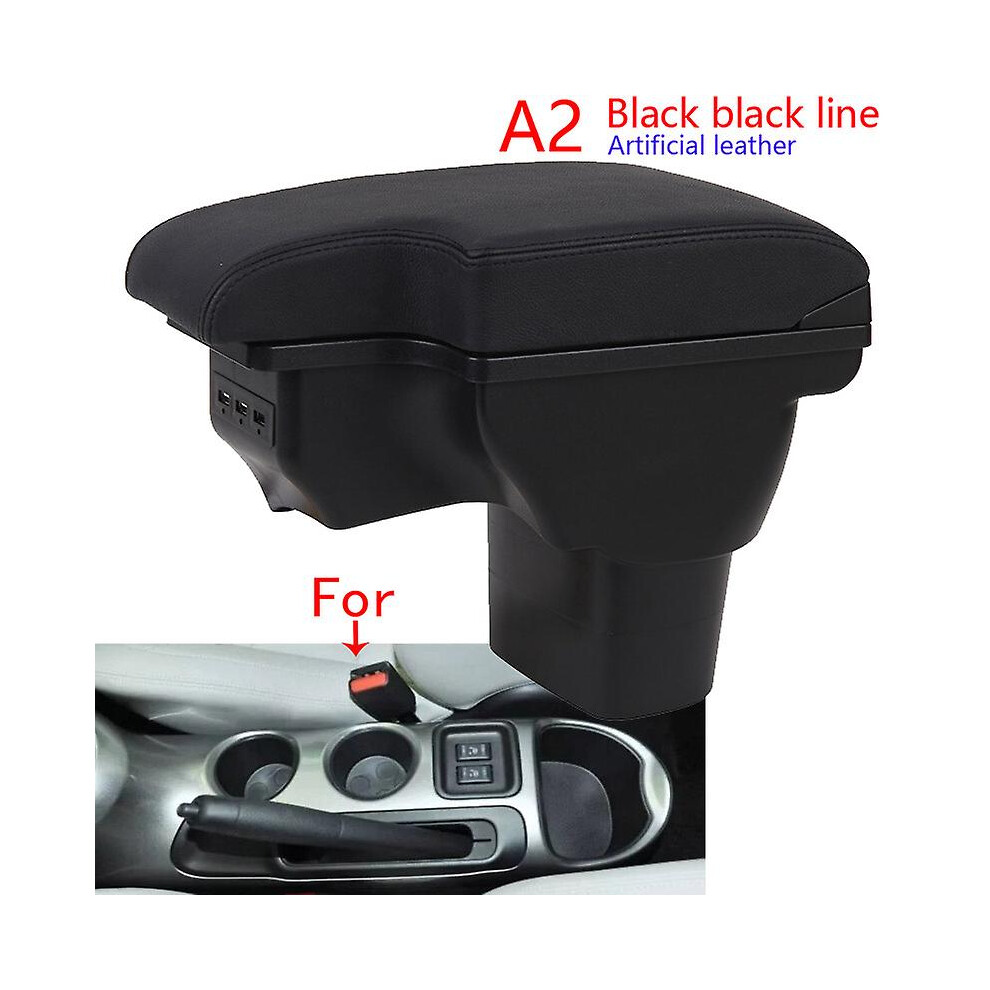 (A2 Line) For Nissan Juke Armrest Box For Infiniti Esq Car Armrest 2010-2019 Accessories Interior Details Storage Box Retrofit Parts Usb Black