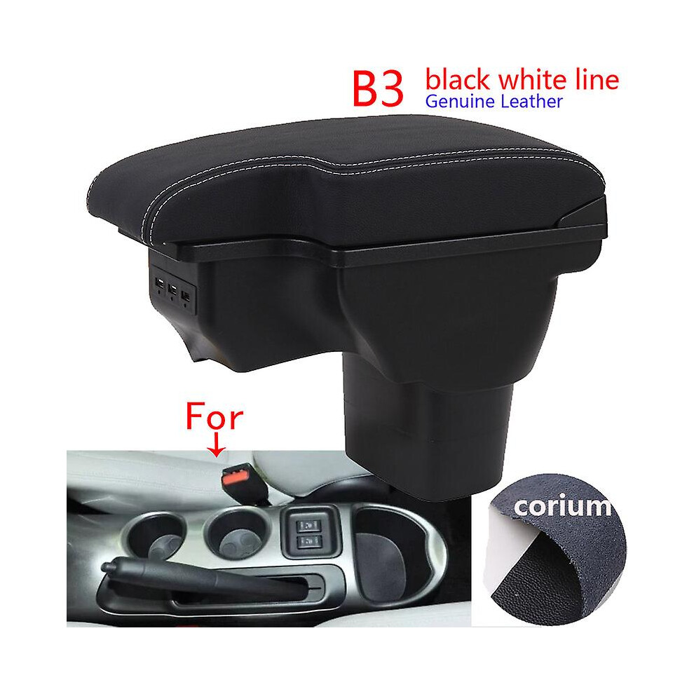 (B3 Line Corium) For Nissan Juke Armrest Box For Infiniti Esq Car Armrest 2010-2019 Accessories Interior Details Storage Box Retrofit Parts Usb White