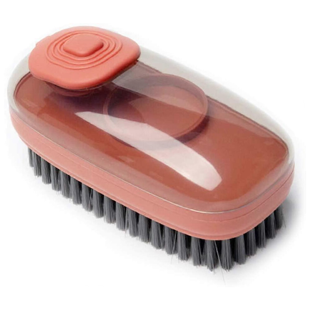 Konhill (Coral, One Size) Multifunctional Scrubbing Brush, Easy To Grip Household Cleaning Brushes, Reusable Soft Laundry Clothes And Shoes Scrubbing Brush (D
