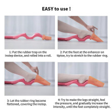 (As show, One size) Ballet Dancer Rubber Sleeve Ballet Foot Stretcher Soft Elastic Foot Rubber Cuff Stretcher Arch Enha