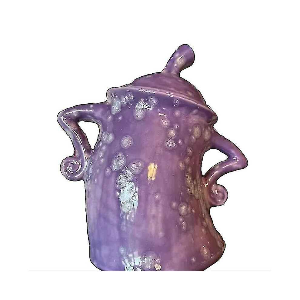 (Purple) Canister With Attitude Cute Sassy Storage Canister Fun Ceramic Desktop Ornaments