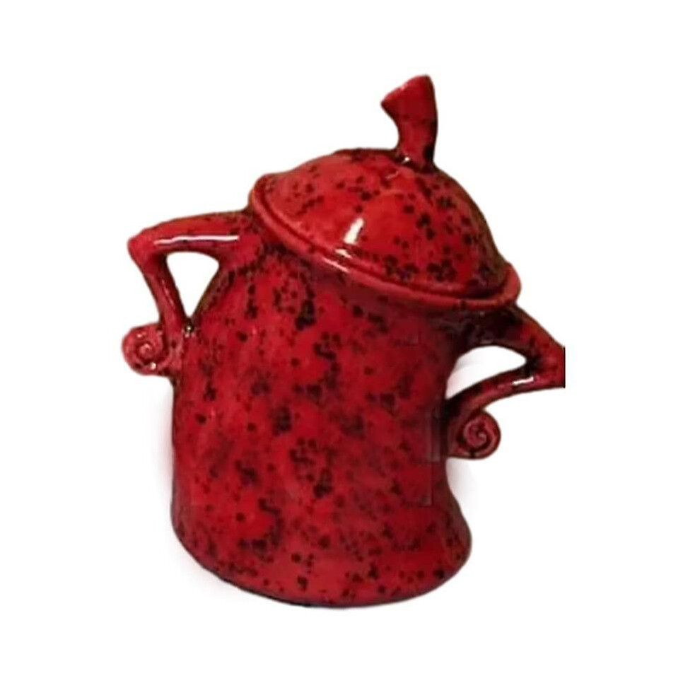 (Red) Canister With Attitude Cute Sassy Storage Canister Fun Ceramic Desktop Ornaments