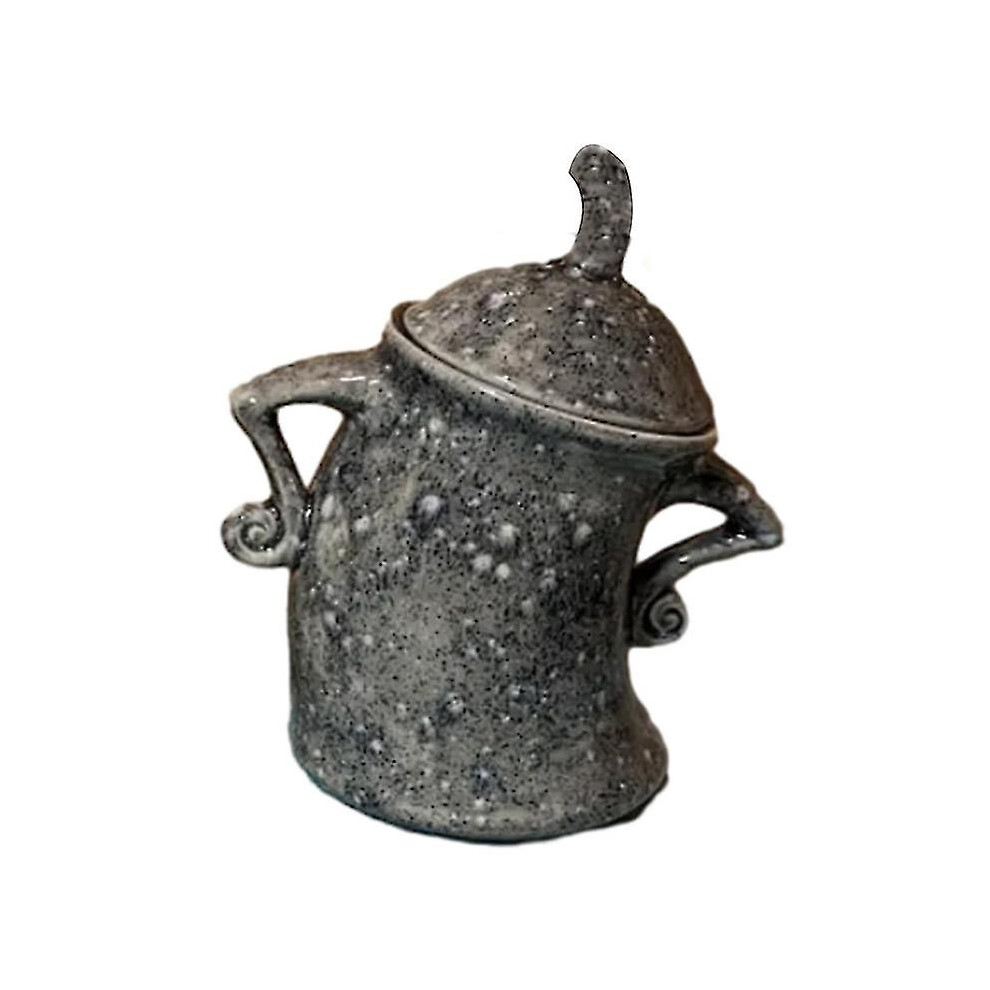(Gray) Canister With Attitude Cute Sassy Storage Canister Fun Ceramic Desktop Ornaments