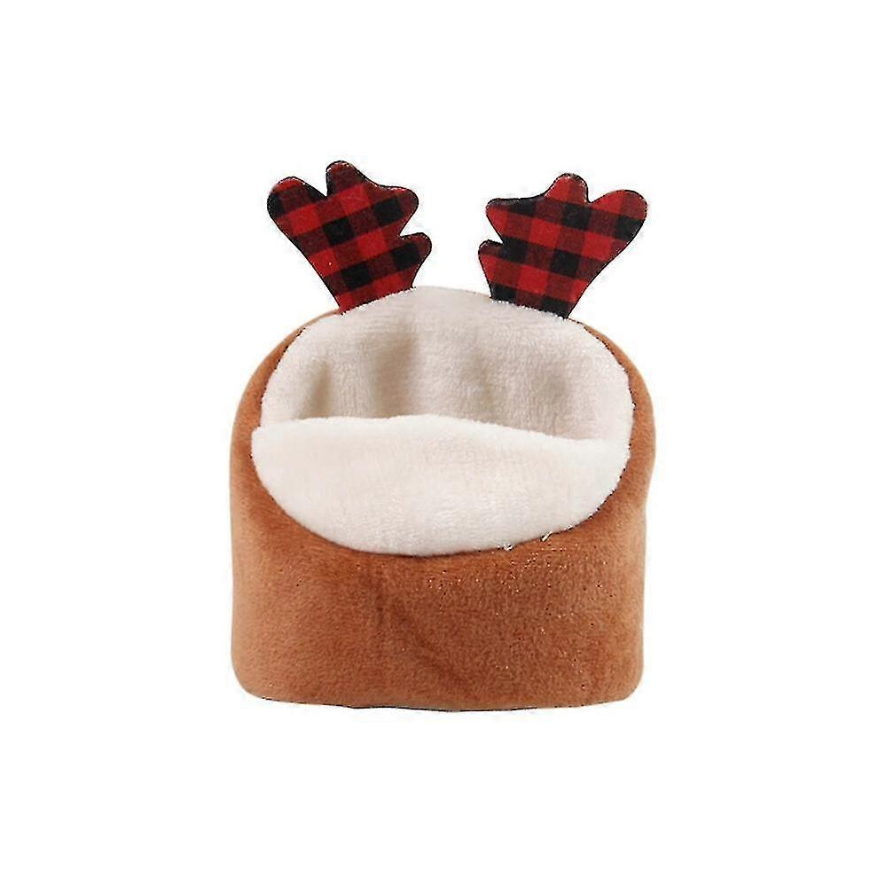 (deer) Hamster House Pet Warm Nest Mini Winter Flannel Pet Warm Nest (D-583-A)