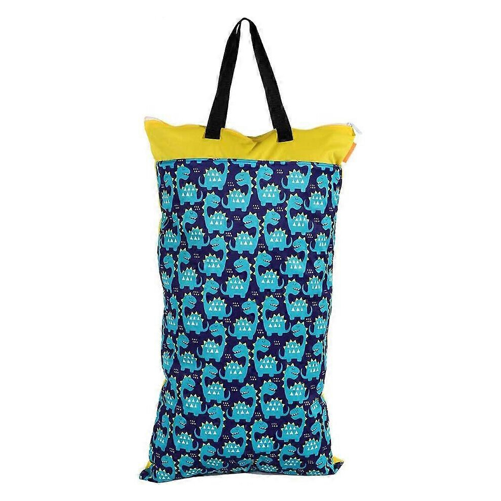 (color 1) Hanging Wet Dry Cloth Diaper Bag, Large Capacity Diaper Storage Bag with Handlegreen (D-583-A)